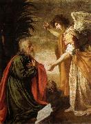 Jacopo Vignali San Giovanni evangelista a Patmos oil painting